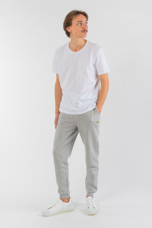 OVIDIUS Jogginghose für Unisex aus Bio Baumwolle in Heather Grey, Vorderansicht