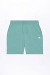 U-STBU578-Kurze-Jogginghose-aus-Bio-Baumwolle-Fair-Trade-Kleidung-Onlineshop-Unisex-SONTJE-Teal-Monstera-Vorne