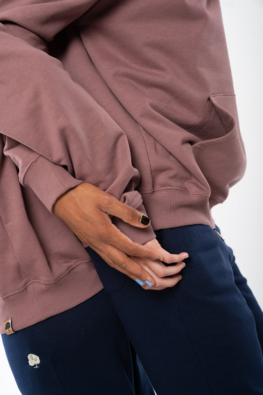 PONDELEY Hoodie für Unisex aus Bio Baumwolle in Kaffa Coffee, Detailansicht