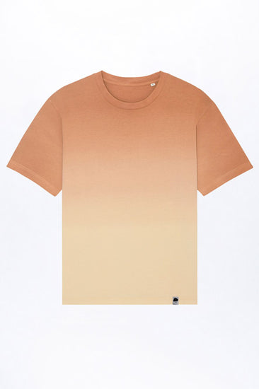 U-STTU757-Dip-Dye-Boxy-T-Shirt-aus-Bio-Baumwolle-Faire-Trade-Kleidung-Unisex-GHAZAL-Dip-Dye-MushroomBarley-Vorne7