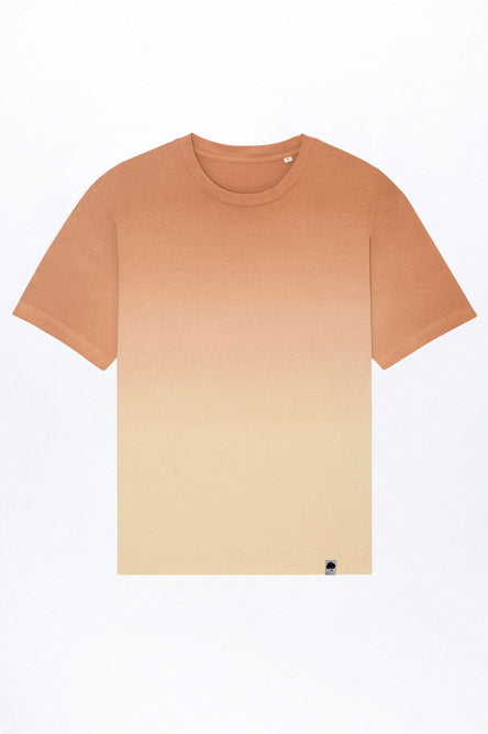 U-STTU757-Dip-Dye-Boxy-T-Shirt-aus-Bio-Baumwolle-Faire-Trade-Kleidung-Unisex-GHAZAL-Dip-Dye-MushroomBarley-Vorne7