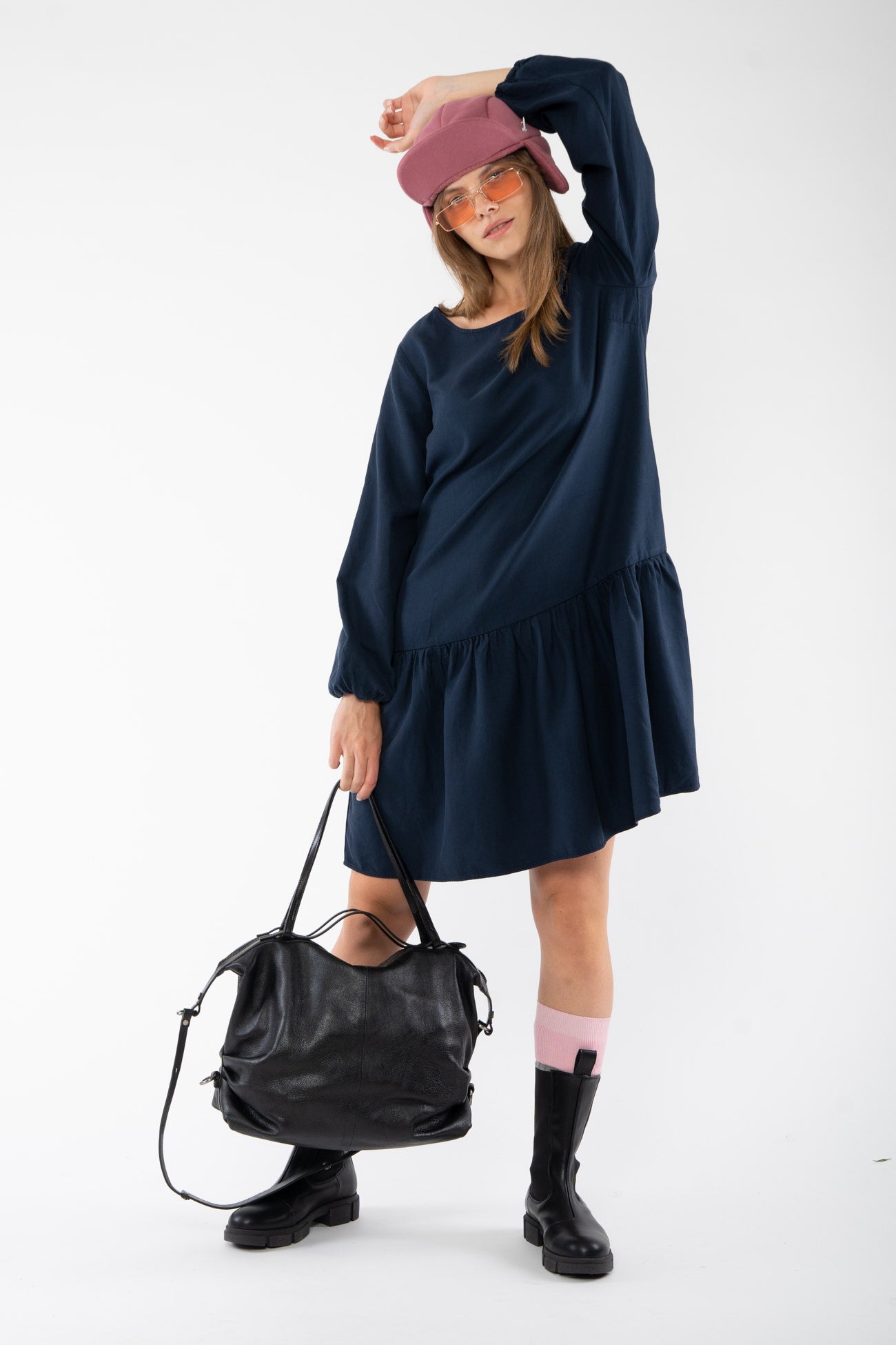 W-105013-NEPETA-Webkleid-aus-Tencel-Mode-Onlineshop-VALPARES-Dark-Navy-Vorne5