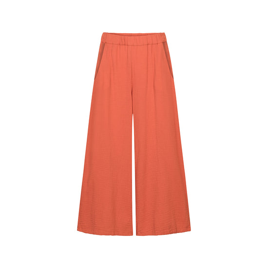 W-2468f-Sheersugger-Hose-aus-Bio-Baumwolle-Bio-Mode-ROHEBI-Sunset-Orange-Vorne