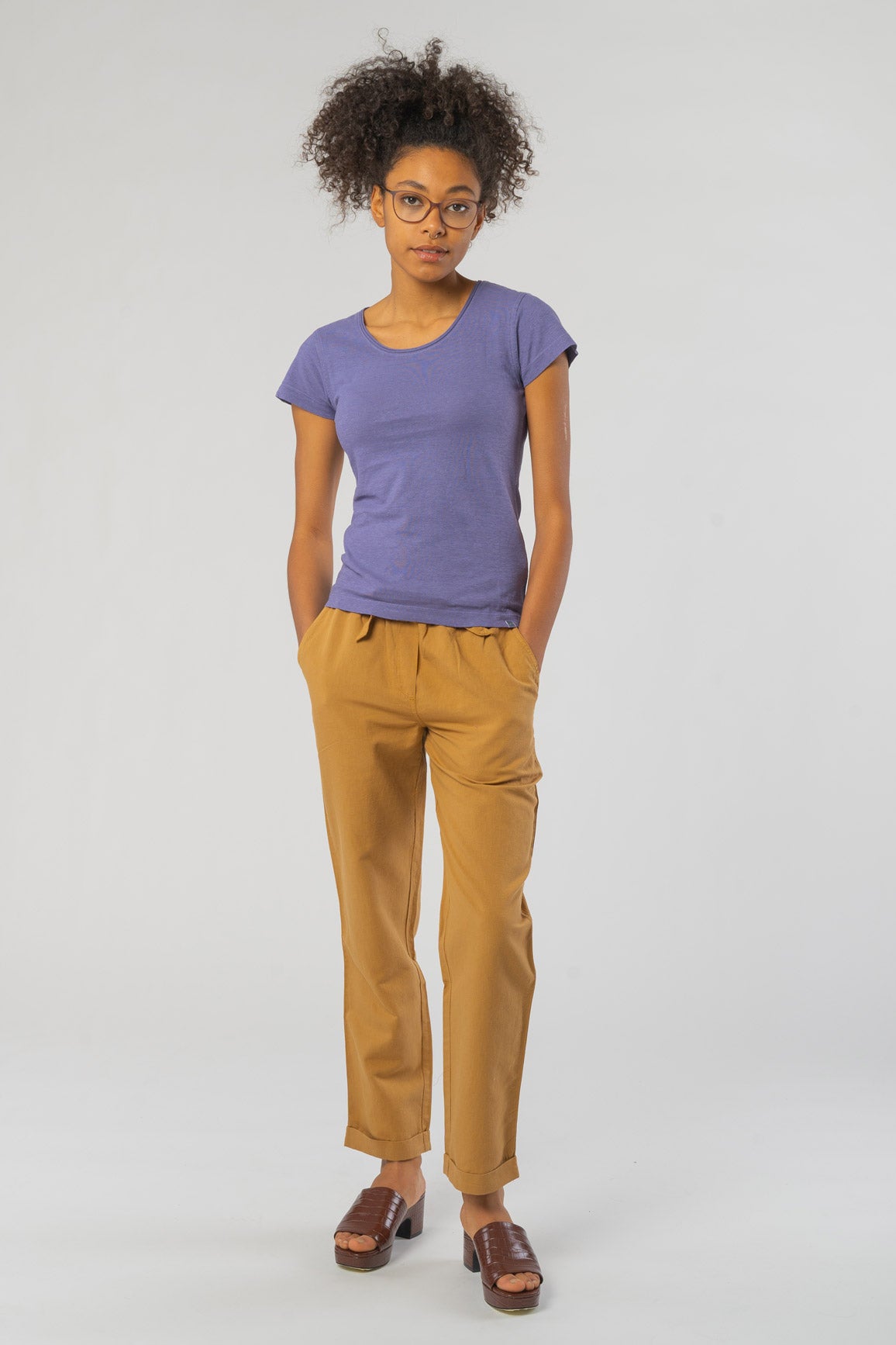 W-66517-Legere-Sommerhose-aus-Bambus-Bio-Baumwolle-Mode-Bio-Fair-Frauen-LUCIDA-Tobacco-Vorne2