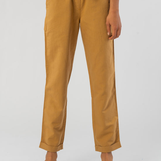 W-66517-Legere-Sommerhose-aus-Bambus-Bio-Baumwolle-Mode-Bio-Fair-Frauen-LUCIDA-Tobacco-Vorne4