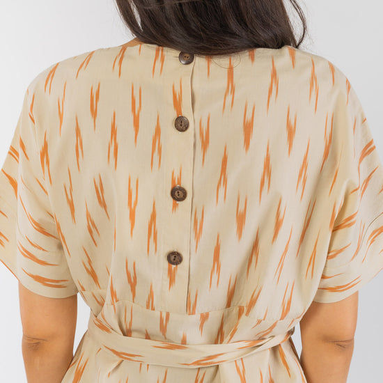 W-A007UE-Christabel-Ikat-Dress-aus-Bio-Baumwolle-Oeko-Mode-Frauen-SCOTIA-Fog-and-Autumn-Leaf-Vorne2
