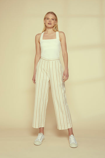 W-C056UG-Emerson-Gestreifte-Hosen-aus-Bio-Baumwolle-Fair-Produzierte-Kleidung-Frauen-TROTTI-Stone-Stripe-Vorne