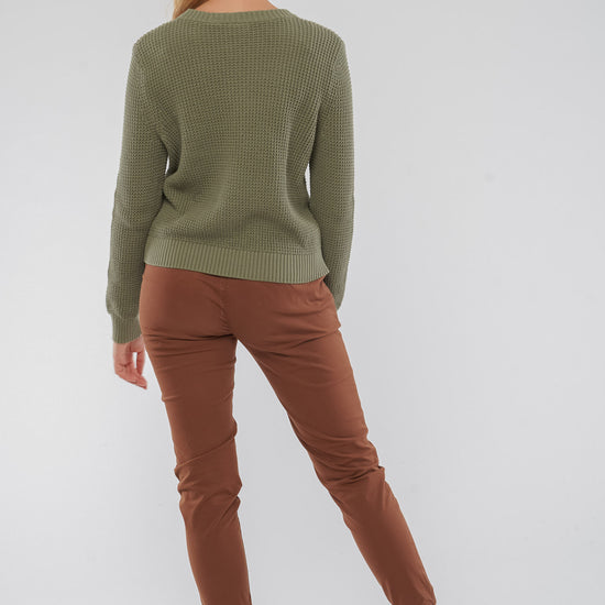W-Crew-Standard-Knit-Sweater-Bio-Baumwolle-Frauen-Lichen-Green-Hinten