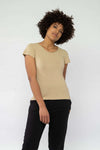 W-DH216OEB-T-Shirt-fuer-Frauen-Klassich-Hanf-GOBI-Vorne2