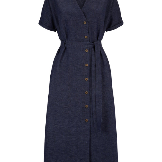 W-E054UJ-INDIA-Kleid-aus-Bio-Baumwolle-Mode-Fair-Produziert-MENGATTA-Navy-Vorne5