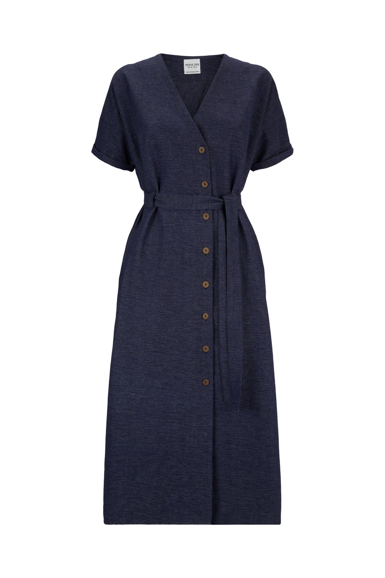 W-E054UJ-INDIA-Kleid-aus-Bio-Baumwolle-Mode-Fair-Produziert-MENGATTA-Navy-Vorne5
