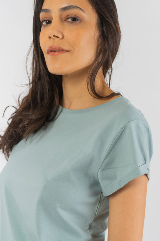 W-EP16-Rolled-Sleeve-T-Shirt-aus-Bio-Baumwolle-Fair-Clothes-Frauen-CALVINE-Slate-Green-Vorne4
