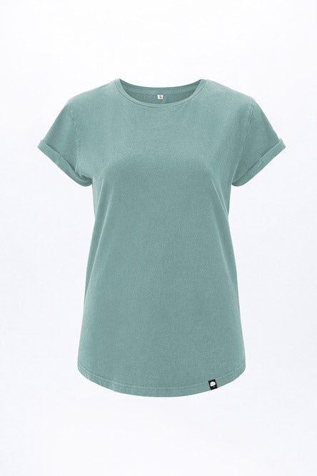 W-EP16-Rolled-Sleeve-T-Shirt-aus-Bio-Baumwolle-Fair-Clothes-Frauen-CALVINE-Slate-Green-Vorne5