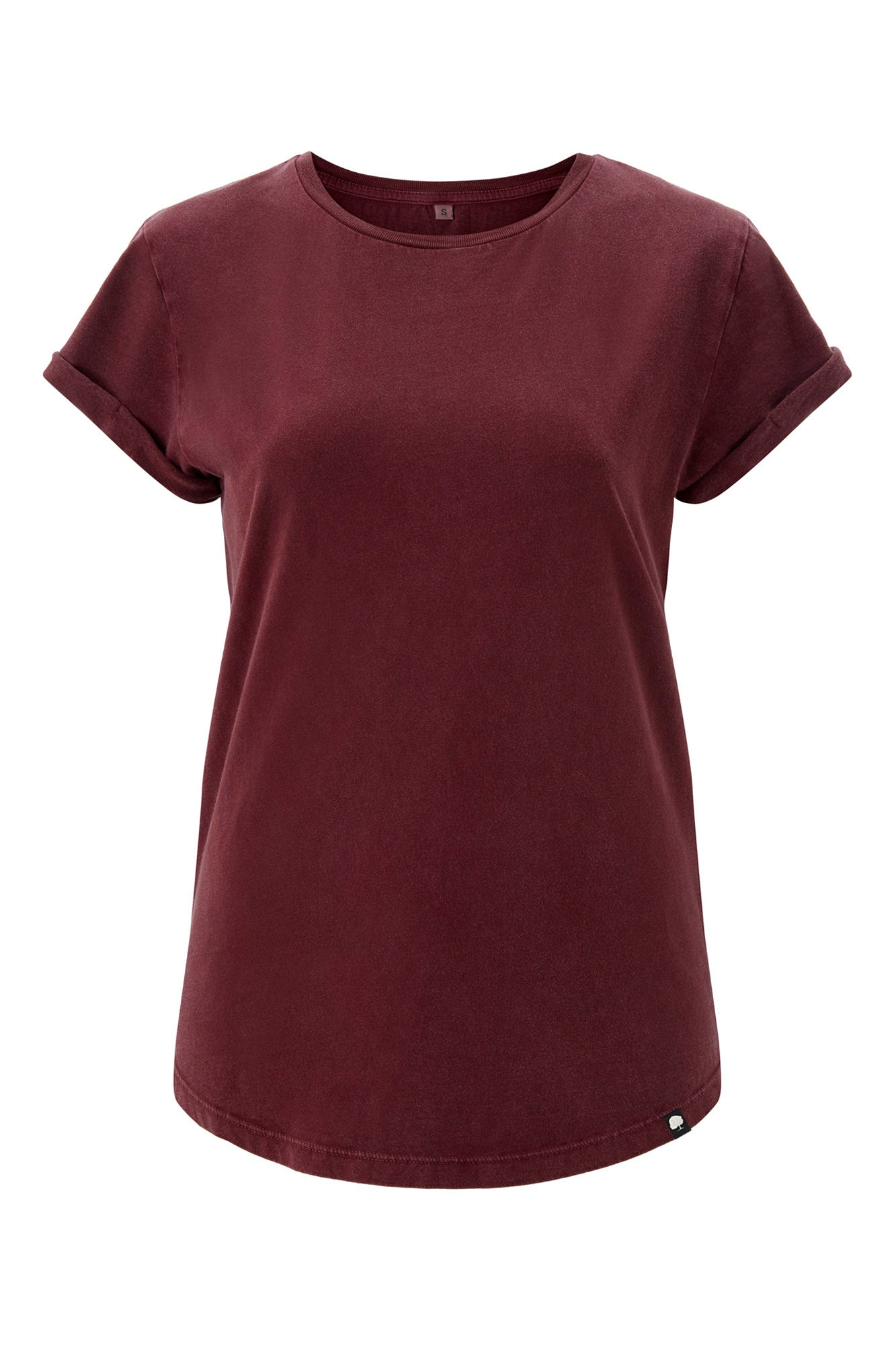 W-EP16-Vintage-Frauen-T-Shirt-Basic-Stone-Washed-Burgundy