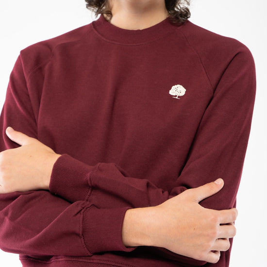 W-EP63-LH2-Raglanaermel-Sweatshirt-Frauen-Burgundy-vorne