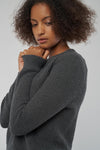 W-Frauen-Crew-Sweater-Heather-Dark-Detail