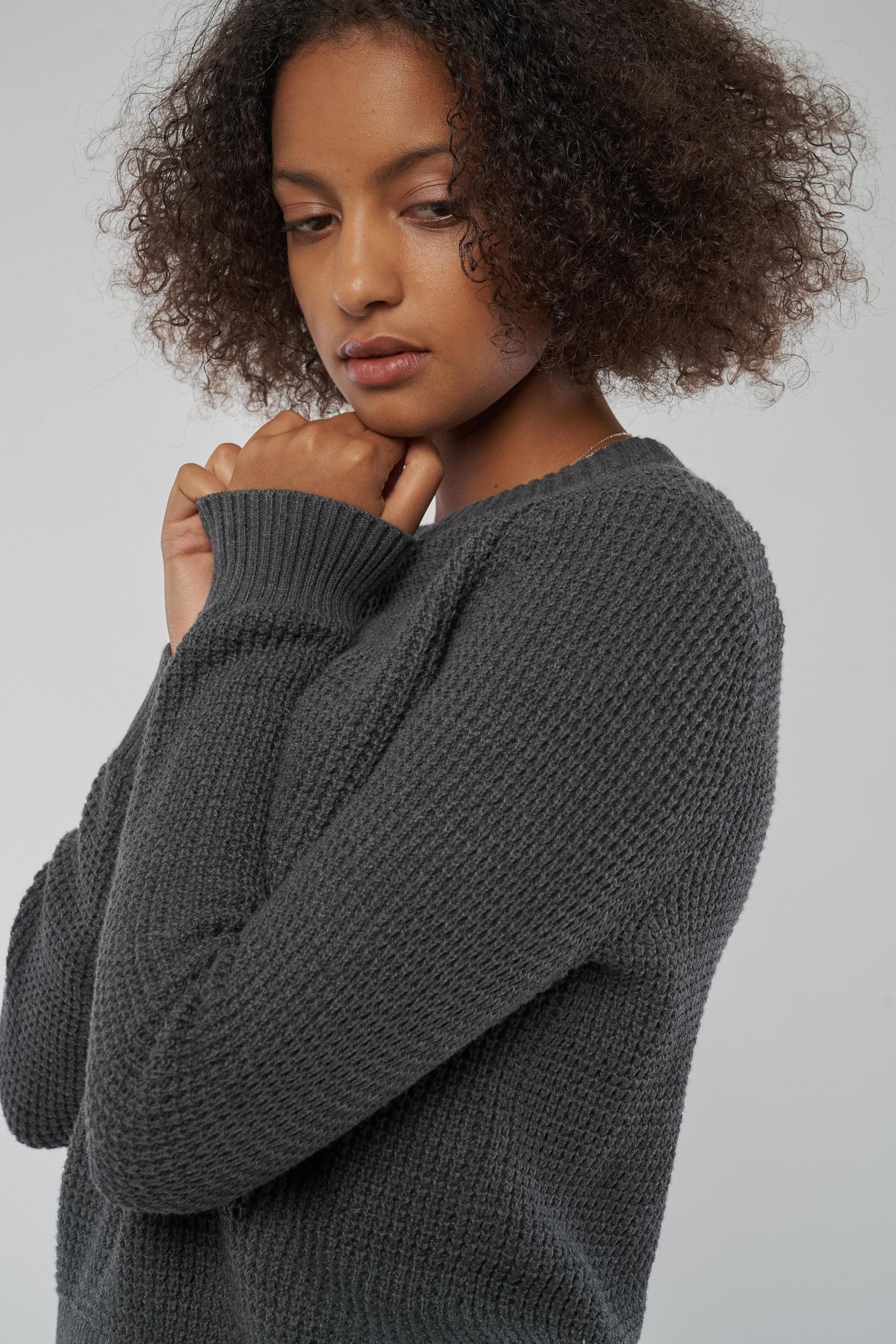 W-Frauen-Crew-Sweater-Heather-Dark-Detail