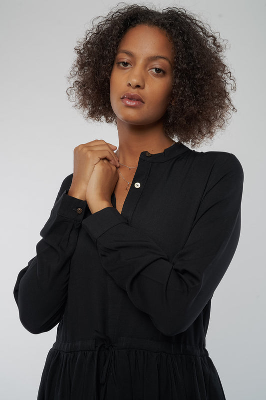 SEGRO Kleid für Damen aus Tencel in Black, Detailansicht