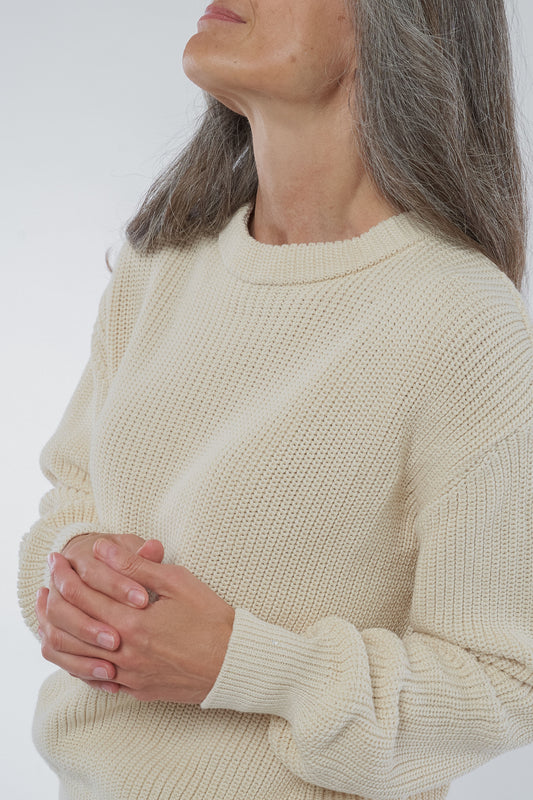 BECKY Strickpullover für Damen aus Bio Baumwolle, Detailansicht