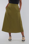 W-GB1413-VANA-Rock-aus-Tencel-Gruene-Mode-Frauen-OMARIK-Olive-Oil-Vorne2