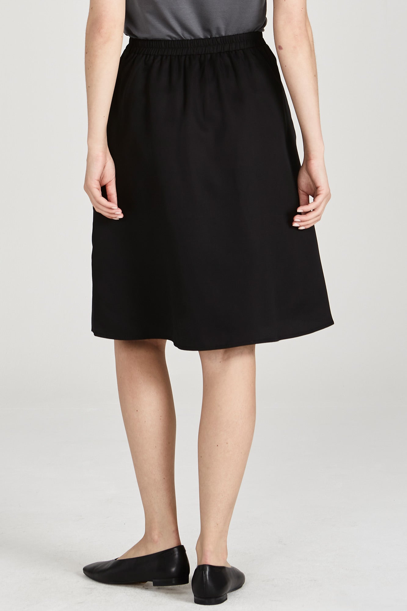 W-GB1414-LEONIE-Rock-aus-Tencel-Bio-Mode-Frauen-HORVAN-Black-Hinten