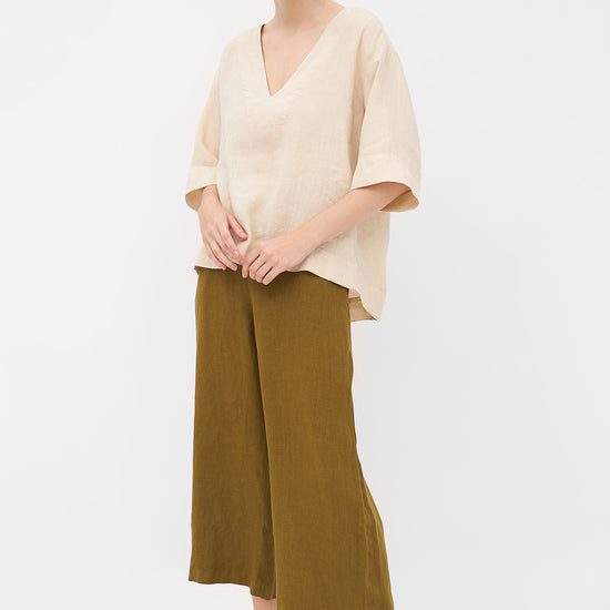 W-GB1548-HARPER-Bluse-aus-Leinen-Oeko-Mode-Online-Shop-VINOTECO-Beige-Vorne1
