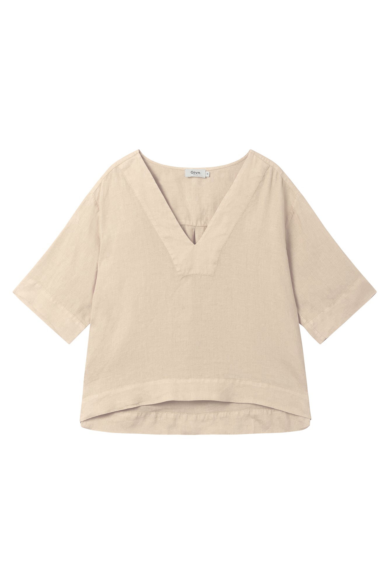 W-GB1548-HARPER-Bluse-aus-Leinen-Oeko-Mode-Online-Shop-VINOTECO-Beige-Vorne4