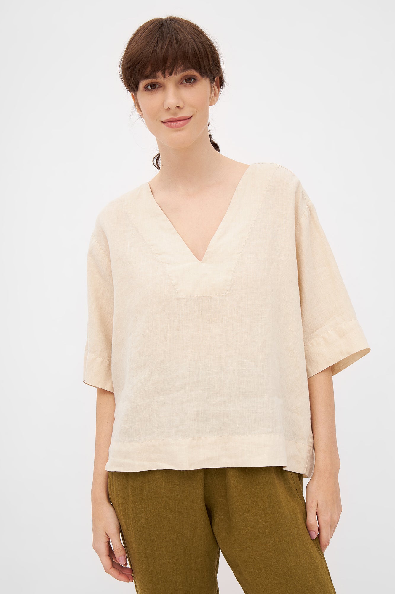 W-GB1548-HARPER-Bluse-aus-Leinen-Oeko-Mode-Online-Shop-VINOTECO-Beige-Vorne5