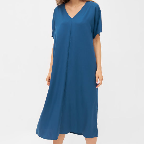 W-GB1558-ONA-Kleid-aus-Lyocell-Bio-Kleidung-MARMEDAS-Atlantic-Blue-Vorne5