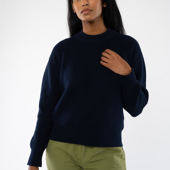 W-MW152-305-Strickpullover-Manika-Frauen-Fair-Trade-Navy-Vorne