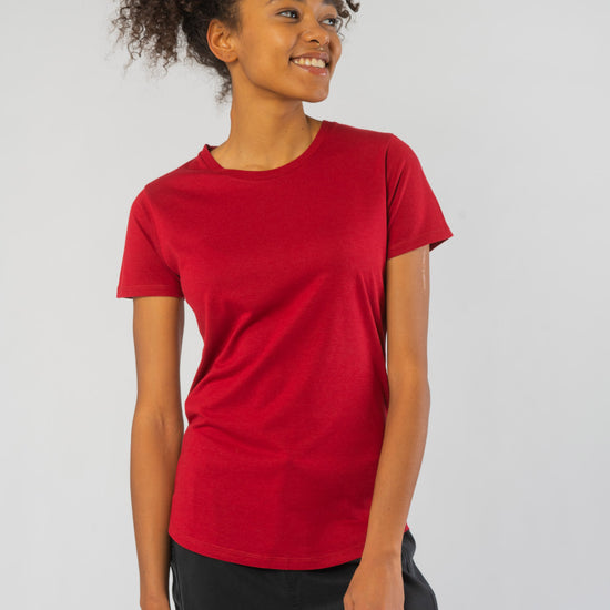 W-N49-Frauen-Ecovero-Holz-T-Shirt-Viskose-Red-Vorn2