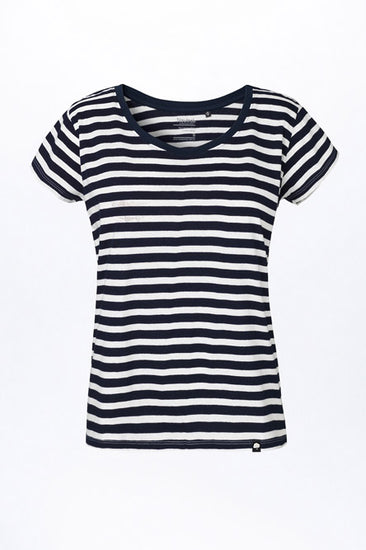 W-O81003-Loose-Fit-T-Shirt-aus-Bio-Baumwolle-Biokleidung-Frauen-NAPEA-White-Navy-Striped-Vorne4