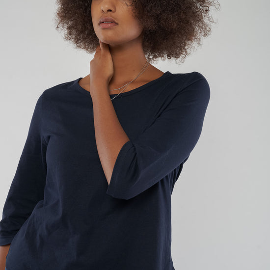 W-O81006-Navy-Blue-S-Detail-Eco-3-4-Sleeve