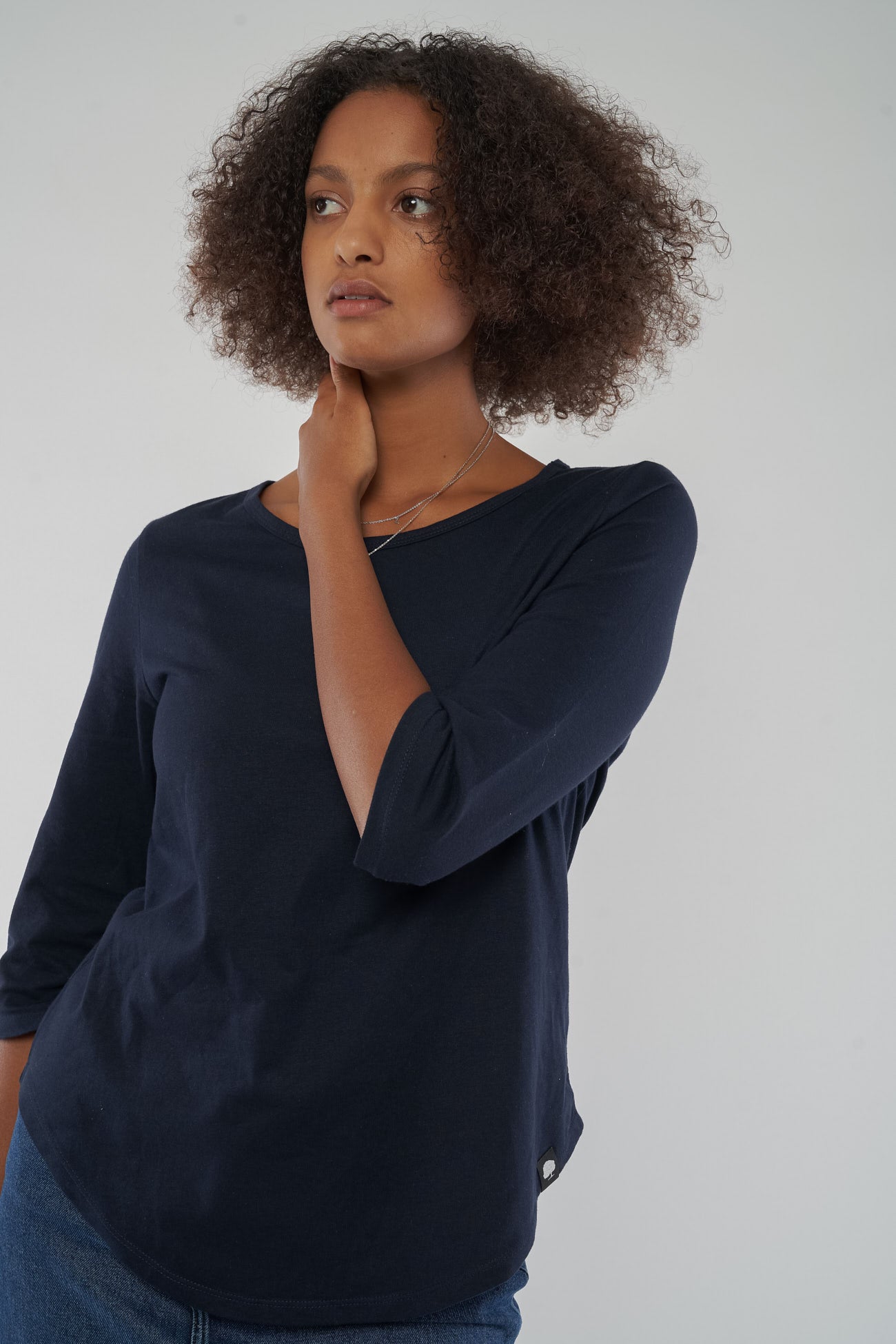 W-O81006-Navy-Blue-S-Detail-Eco-3-4-Sleeve