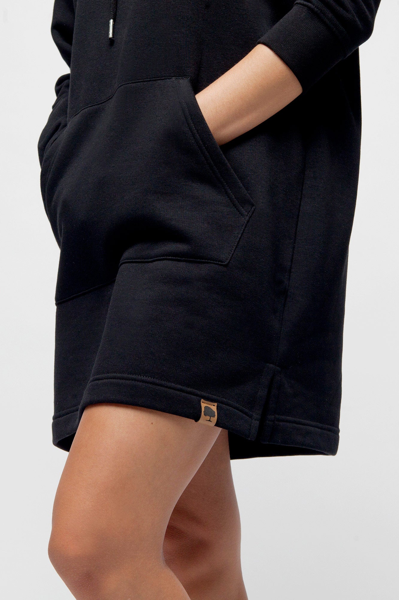 W-STDW143-apuzenpullover-Frauen-Sweatshirtkleid-Black-Detail