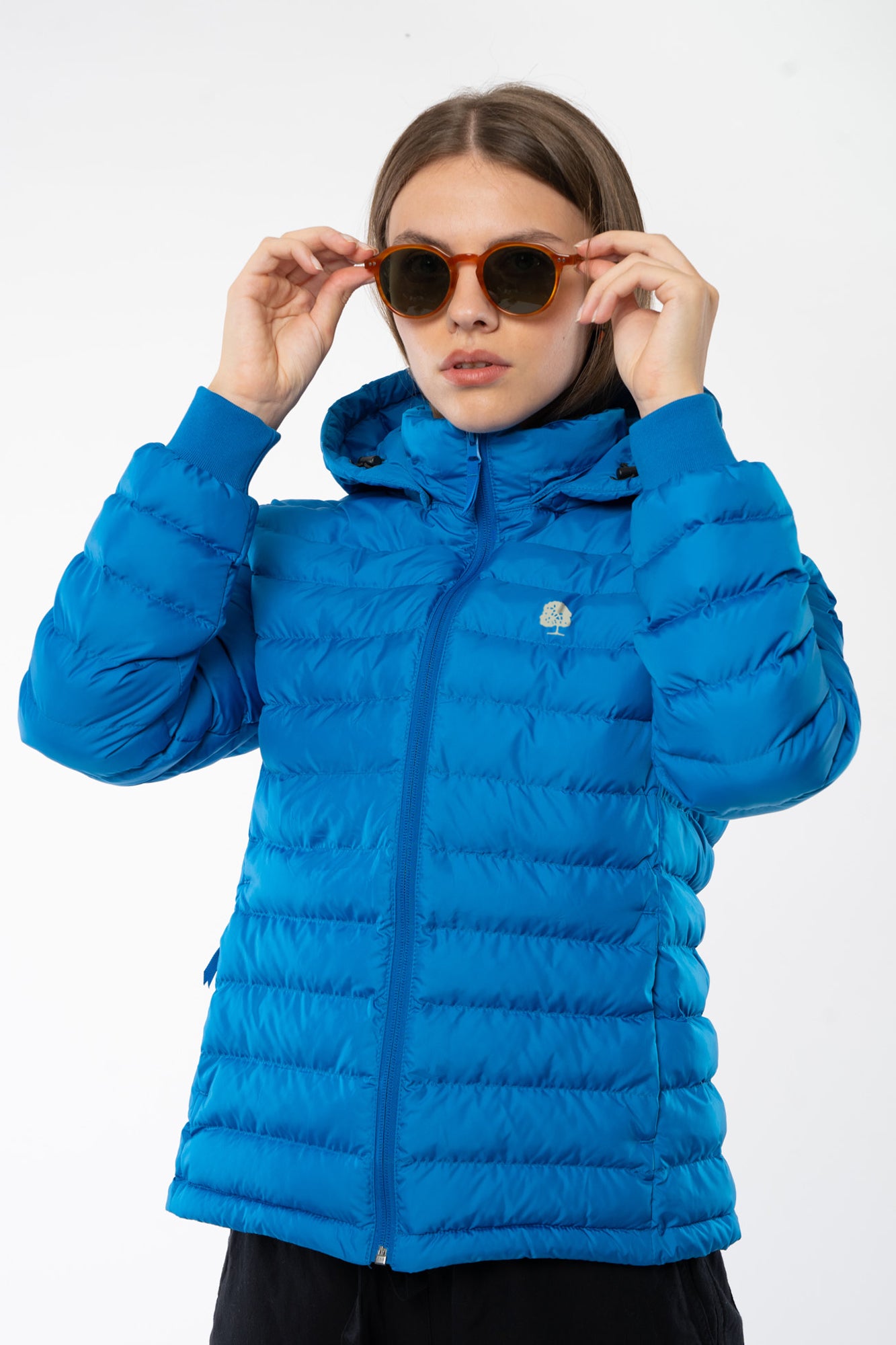 W-STJW839-Lange-Daunenjacke-aus-Recyceltem-Polyester-Oeko-Klamotten-UBARA-Royal-Blue-Vorne