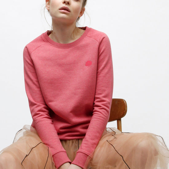 W-STSW146-Sweatshirt-aus-Bio-Baumwolle-fuer-Frauen-Alpina-Heather-Cranberry-Detail