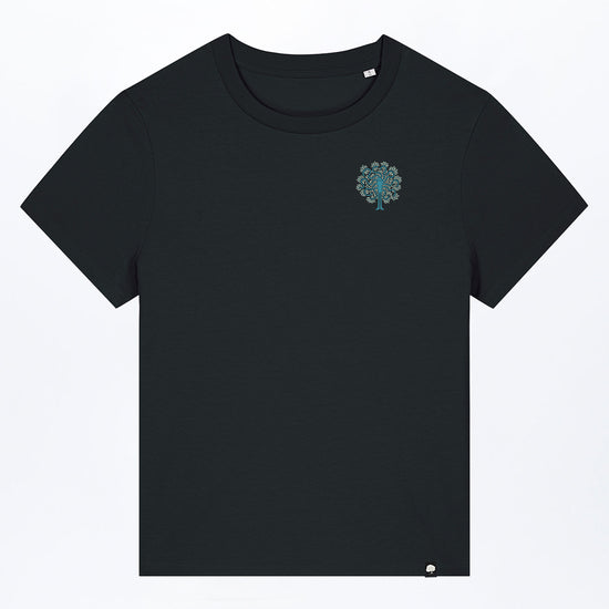 W-STTW172-Basic-T-Shirt-aus-Bio-Baumwolle-Bedrucktes-Design-Baummensch-Black