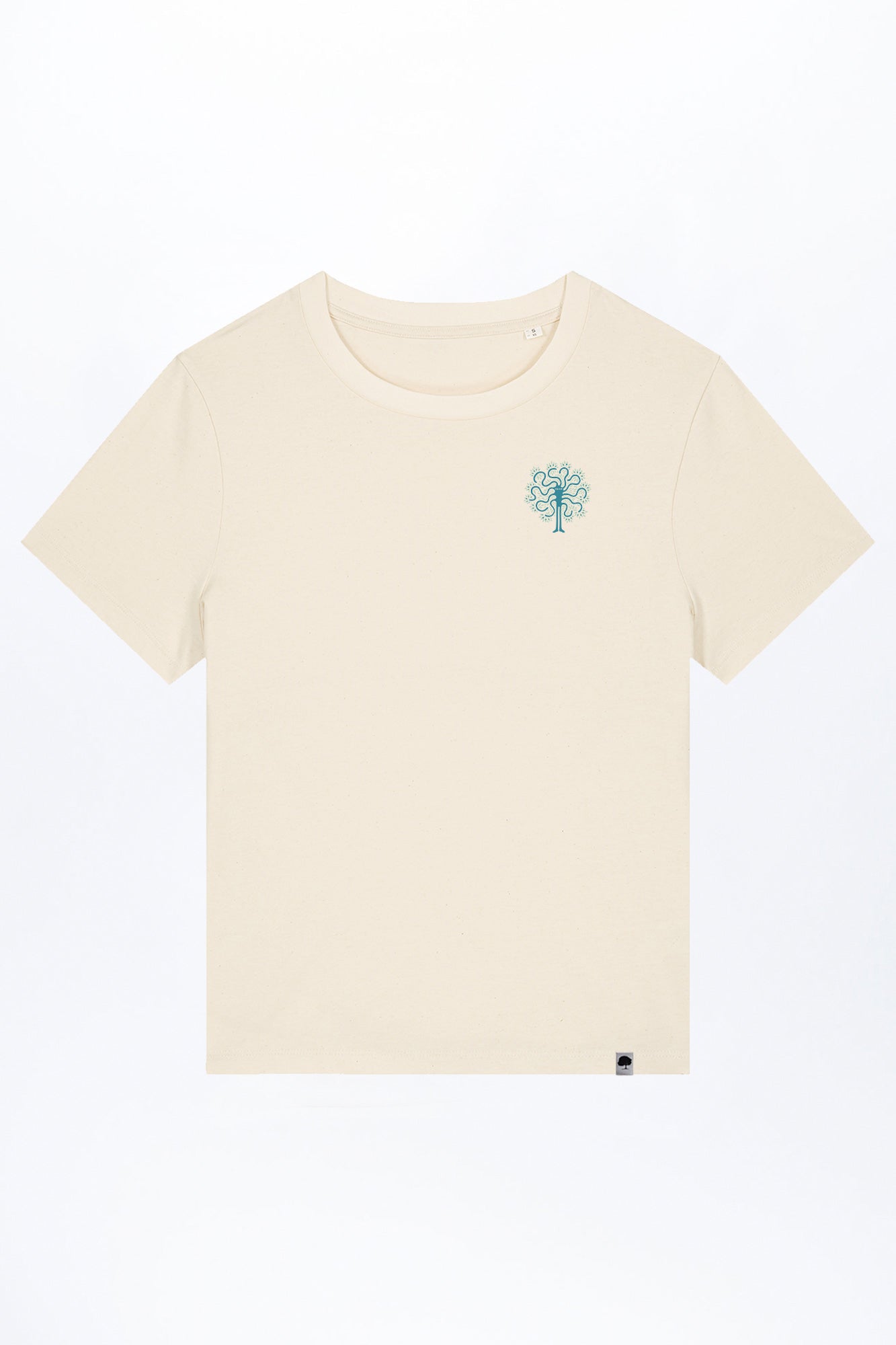 W-STTW172-Basic-T-Shirt-aus-Bio-Baumwolle-Bedrucktes-Design-Baummensch-Natural-Raw