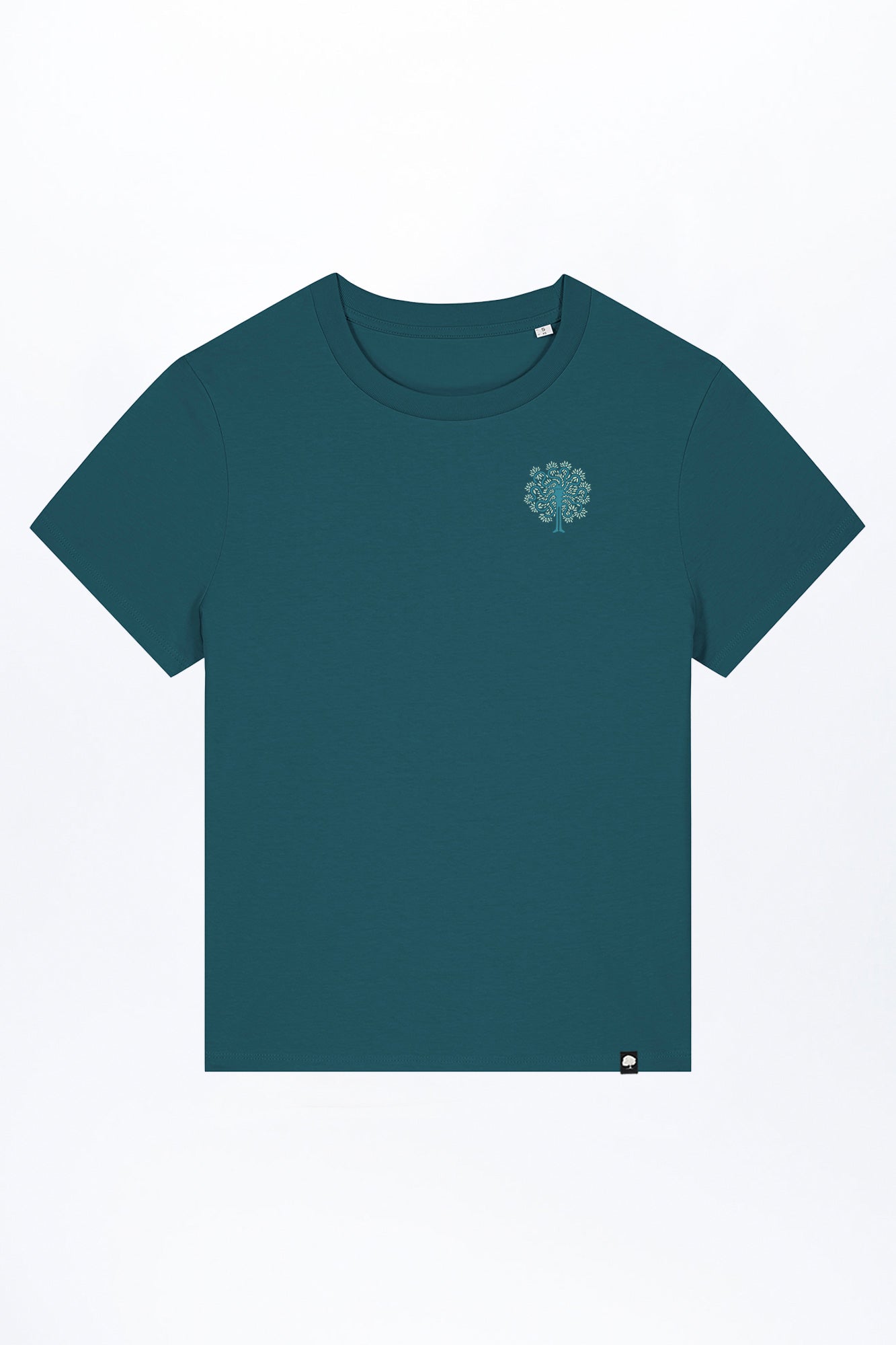 W-STTW172-Basic-T-Shirt-aus-Bio-Baumwolle-Bedrucktes-Design-Baummensch-Stargazer