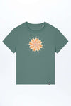 W-STTW172-Basic-T-Shirt-aus-Bio-Baumwolle-Bedrucktes-Design-Bluete-Green-Bay