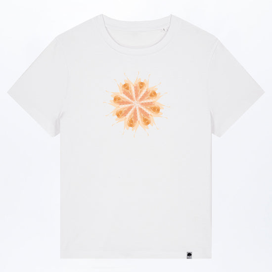 W-STTW172-Basic-T-Shirt-aus-Bio-Baumwolle-Bedrucktes-Design-Bluete-White
