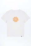 W-STTW172-Basic-T-Shirt-aus-Bio-Baumwolle-Bedrucktes-Design-Bluete-White