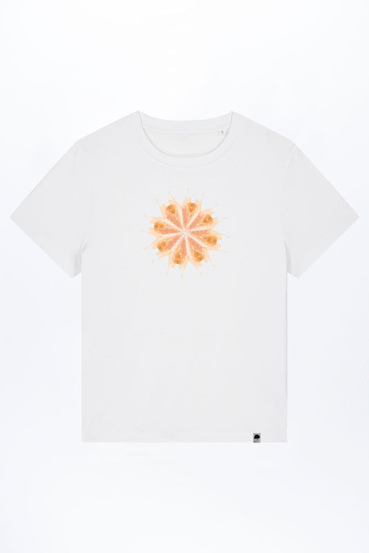 W-STTW172-Basic-T-Shirt-aus-Bio-Baumwolle-Bedrucktes-Design-Bluete-White