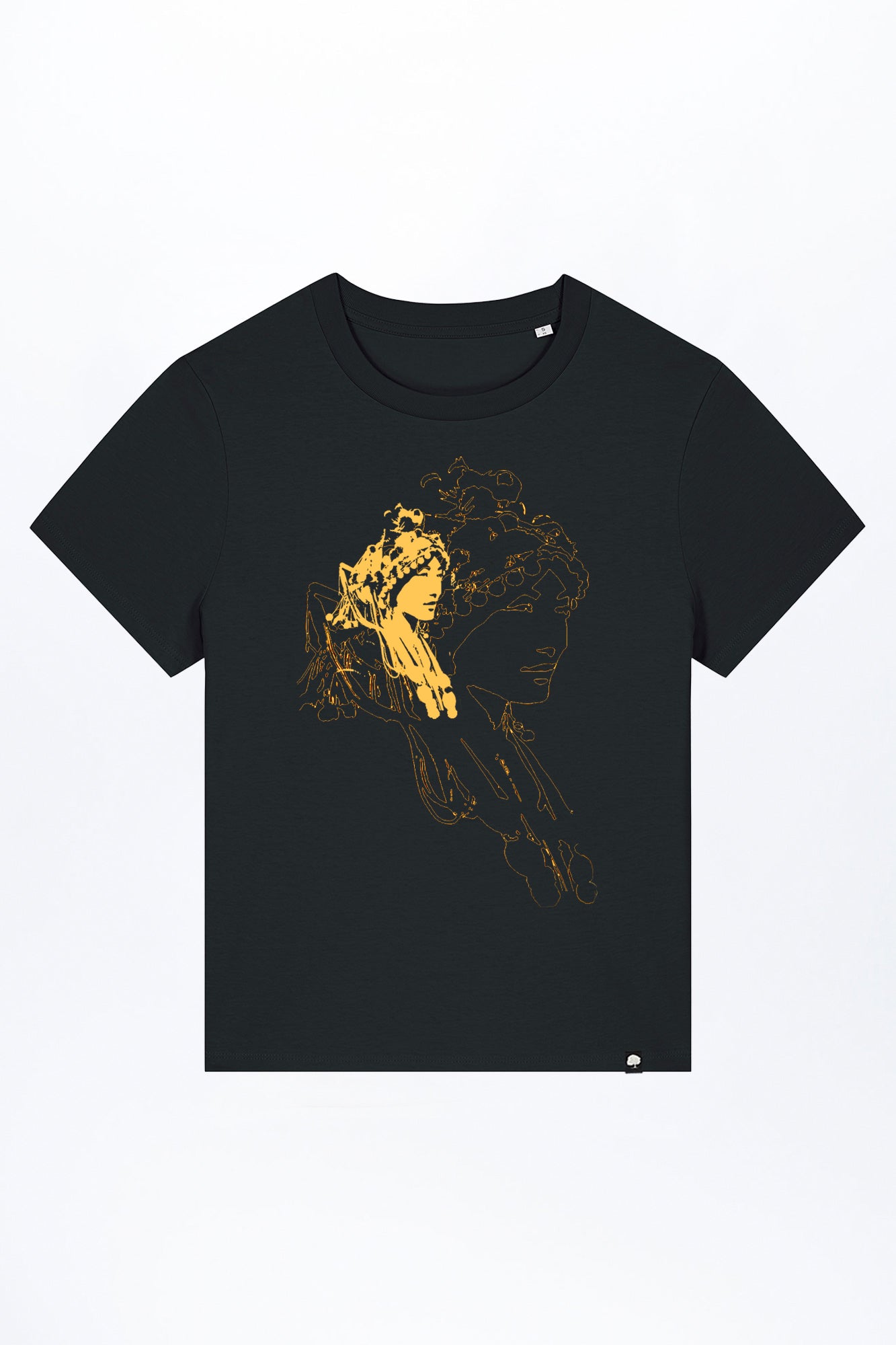 W-STTW172-Basic-T-Shirt-aus-Bio-Baumwolle-Bedrucktes-Design-CASSIMA-Asian-Woman-Black