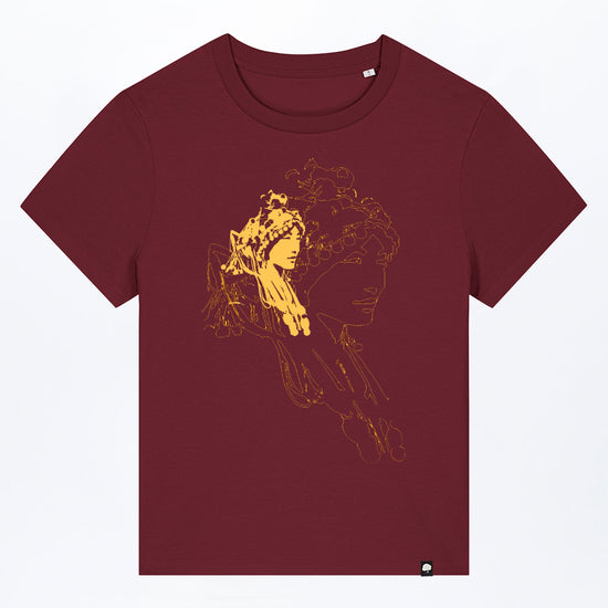 W-STTW172-Basic-T-Shirt-aus-Bio-Baumwolle-Bedrucktes-Design-CASSIMA-Asian-Woman-Burgundy