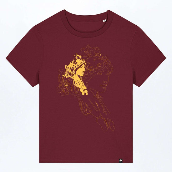 W-STTW172-Basic-T-Shirt-aus-Bio-Baumwolle-Bedrucktes-Design-CASSIMA-Asian-Woman-Burgundy
