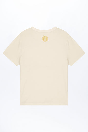 W-STTW172-Basic-T-Shirt-aus-Bio-Baumwolle-Bedrucktes-Design-CASSIMA-Blume-des-Lebens-Natural-Raw