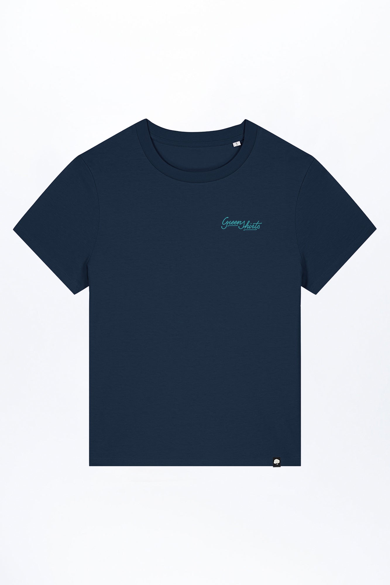 W-STTW172-Basic-T-Shirt-aus-Bio-Baumwolle-Bedrucktes-Design-CASSIMA-Green-Shirts-French-Navy