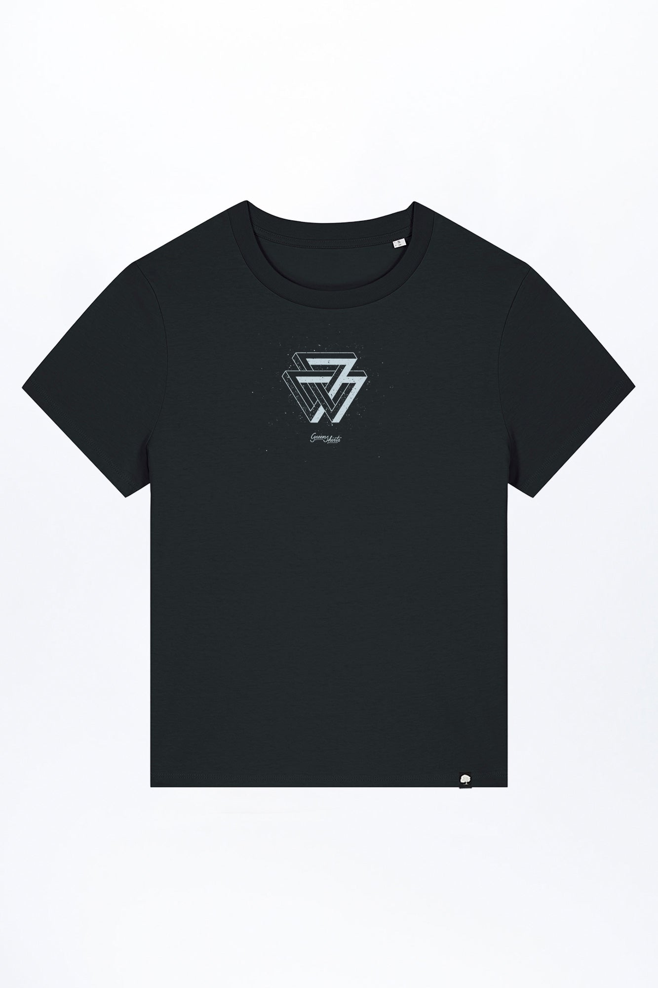 W-STTW172-Basic-T-Shirt-aus-Bio-Baumwolle-Bedrucktes-Design-CASSIMA-Triangle-Black